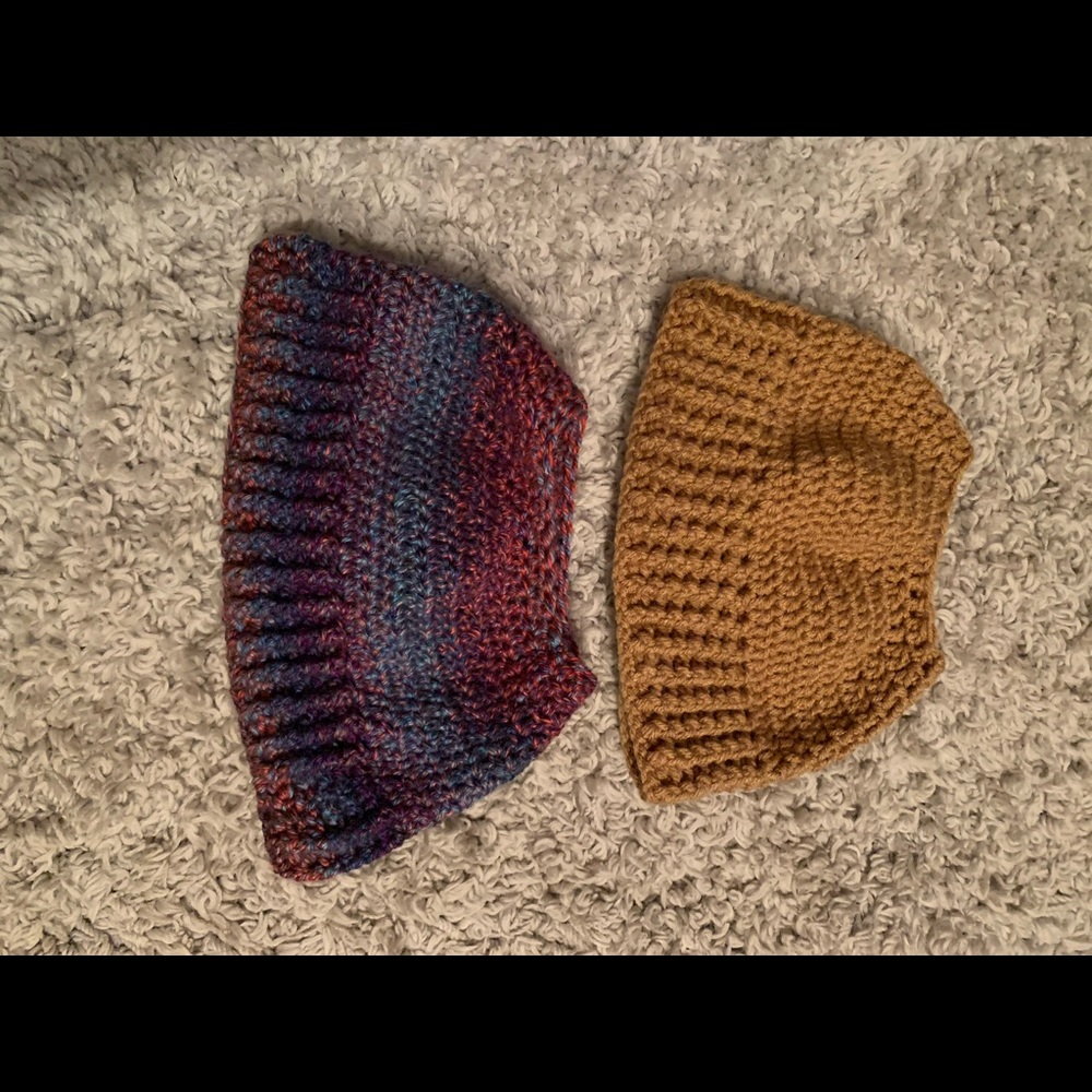 Two bun beanies